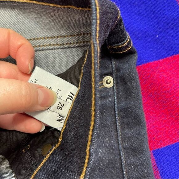 Hudson Women’s Nico Super Skinny Midrise Dark Wash Denim Jeans Size 26 X 30 - Picture 3 of 12